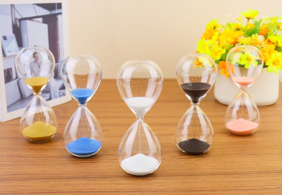 5/30/60 minute round glass sand timer/color sand hourglass home decoration colleague/creative living room, best gift/home decoration