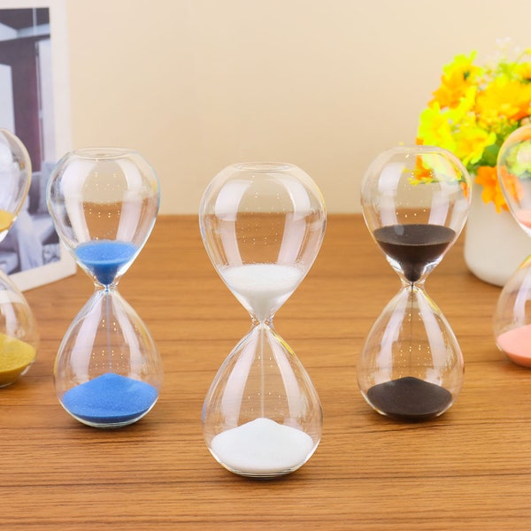 5/30/60 minute round glass sand timer/color sand hourglass home decoration colleague/creative living room, best gift/home decoration