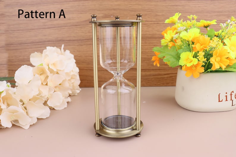 Custom Engraving Vintage refillable Sand Hourglass Timer/ Sand hourglass/ Home Decoration coworkers/creative living room,home decoration Bild 4