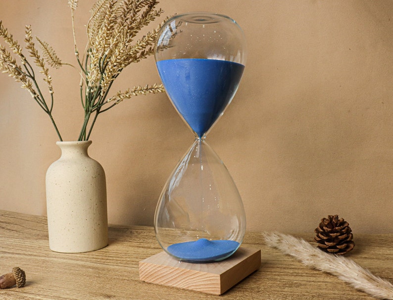 Personalized 5/15/30/60 minutes hourglass sand timer sand art Water droplet Hourglass for Wedding housewarming Office Anniversary Gift image 3