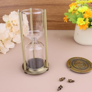 Custom Engraving Vintage refillable Sand Hourglass Timer/ Sand hourglass/ Home Decoration coworkers/creative living room,home decoration Bild 3
