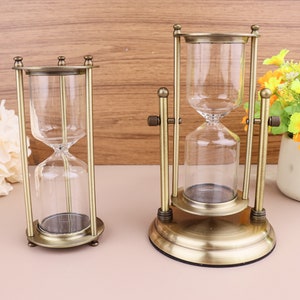 SuLiao Reloj de arena con temporizador de arena de 60 minutos: reloj de  arena de madera grande de 10 pulgadas, reloj de arena para decoración,  reloj