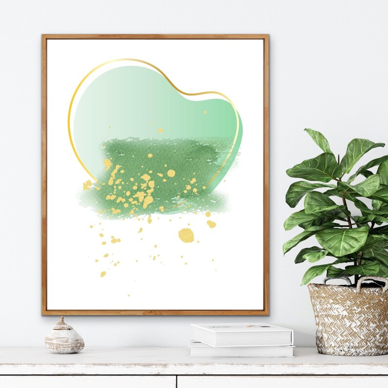 Green Bliss Printable Wall Art Etsy UK
