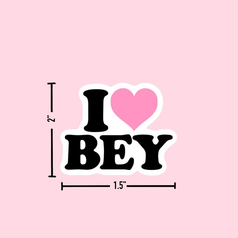 Beyonce Sticker | I HEART BEY Sticker | Beyhive | Vinyl Sticker ...
