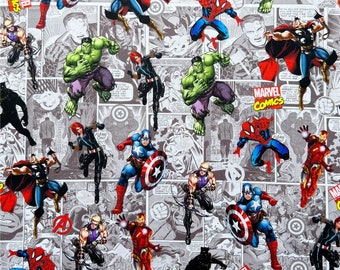 Le tissu Avengers tissu Iron Man tissu héros de dessin animé tissu coton tissu par la demi-cour