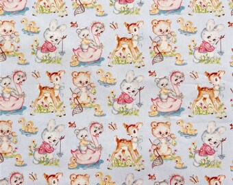 Vintage Animal Fabric By Half Yard,Fairies,Fantasy