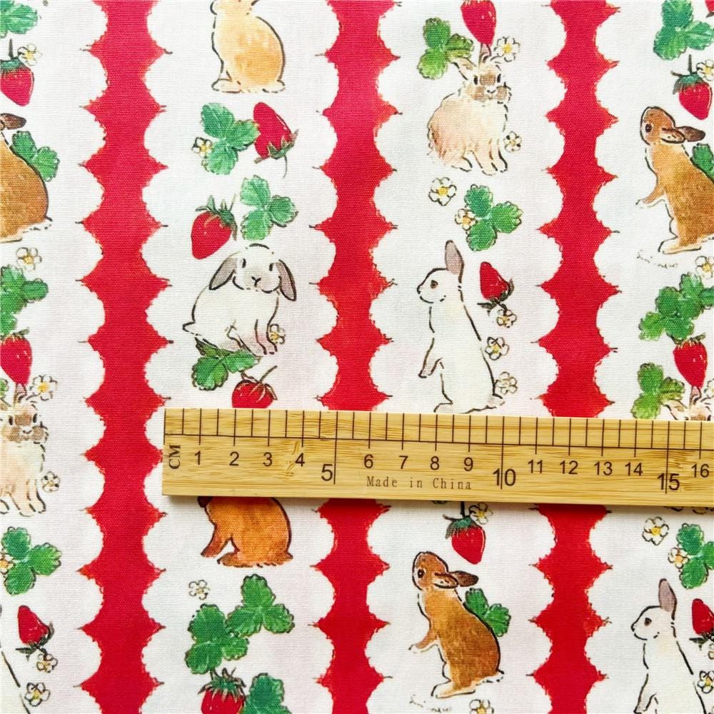 Cute Rabbit Fabric,100% Cotton Fabric,43inch X Half Yard,by Half Yard ...
