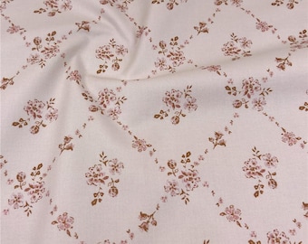 Boho Vintage Floral dolne części botaniczne nadruk pikowanie szycie tkanina bawełniana tkanina z drobnym nadrukiem kwiatowym
