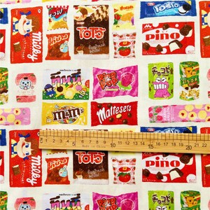Cartoon Food snacks Fabric,Cotton Fabric,43Inch X 1/2Yard image 3