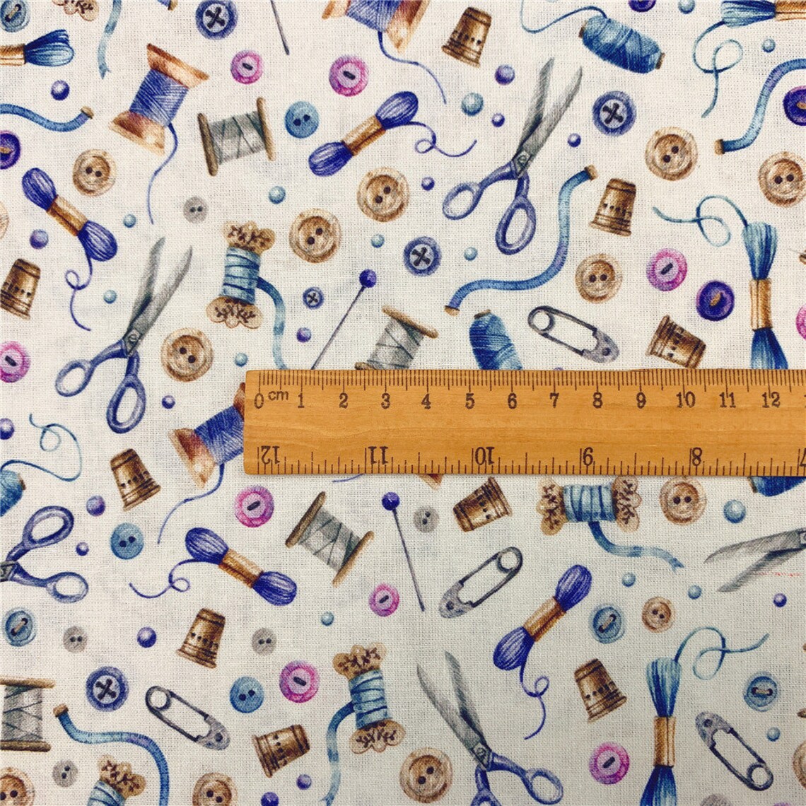 Quilting Sewing Machine Cotton Fabric 43inch X 1/2 Yard Etsy