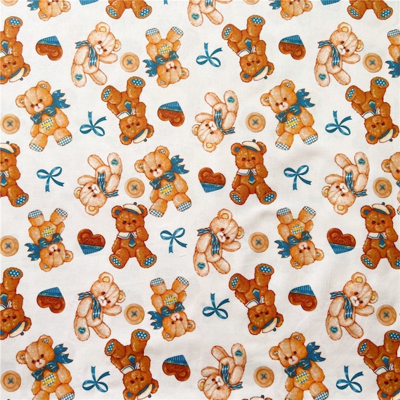 Vintage Animal Bear Toys Cotton Fabric by Half Yard Etsy