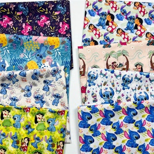 Tela de Disney Tela de Lilo Stitch Tela de algodón Tela de dibujos animados Tela de animación Por media yarda