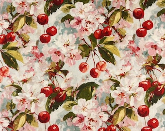 oil painting cherry blossom Cotton Fabric By Half Yard Digital printing Fabrics Sewing Cotton Fabric ,Shirt quilting, DIY sewing
