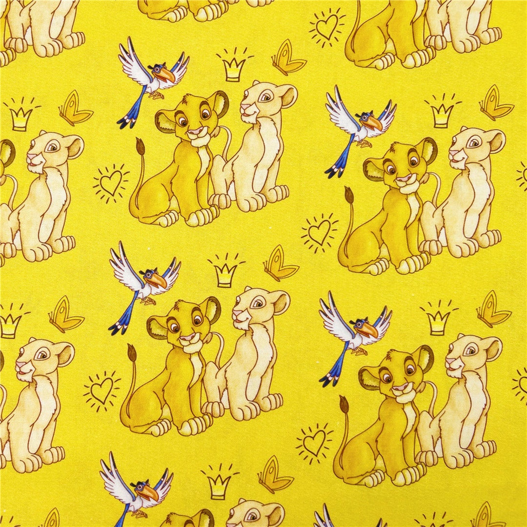 Disney Fabric the Lion King Fabric Cartoon Anime Cotton Fabric by the
