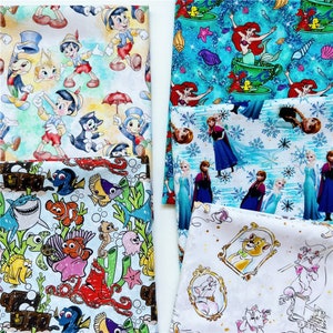 Disney fabric Disney Fabric Cotton Fabric The Princess and the Frog Cartoon Fabric Animation Fabric By the Half Yard