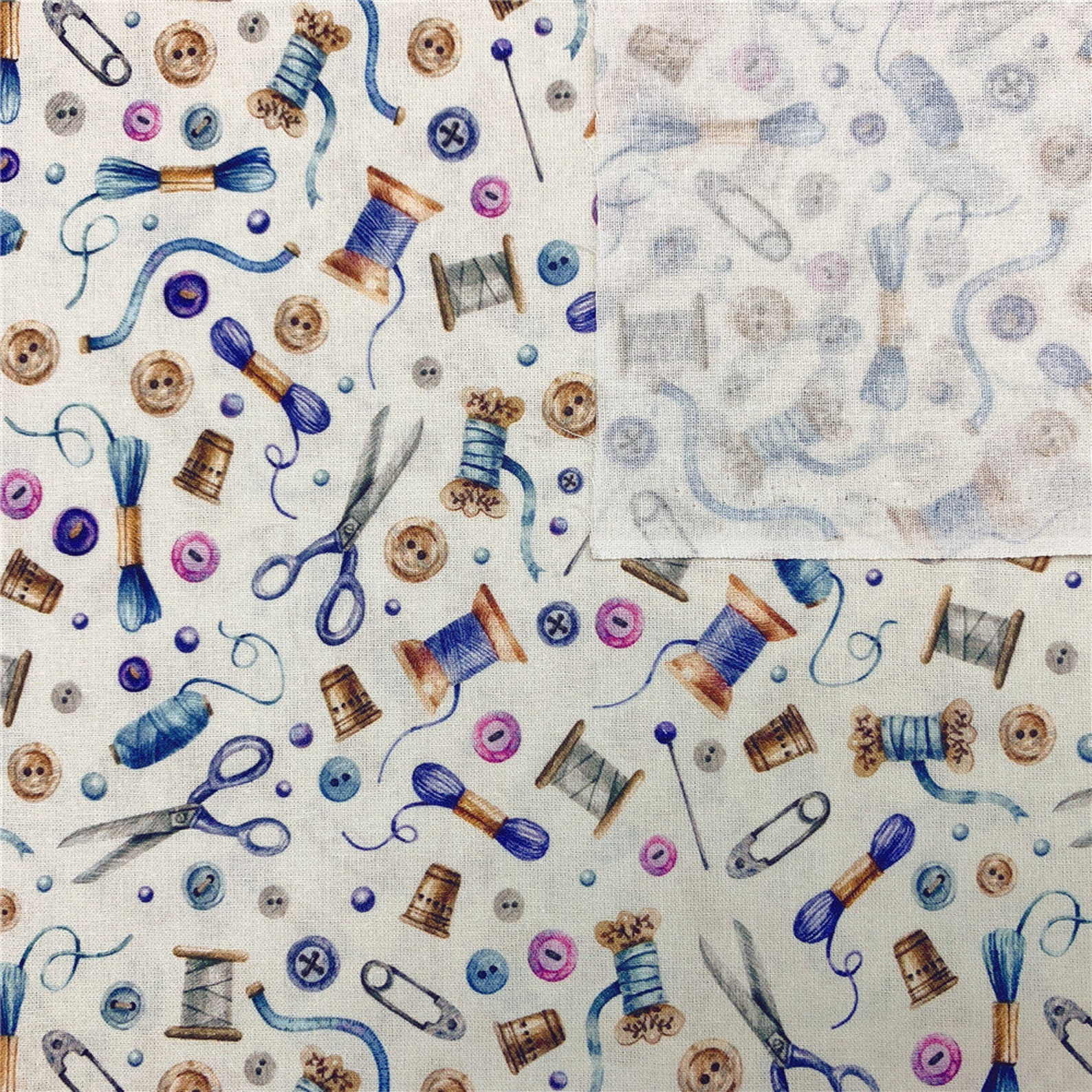 Quilting Sewing Machine Cotton Fabric 43inch X 1/2 Yard Etsy