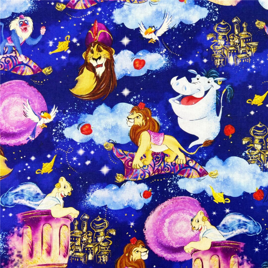 Disney Fabric the Lion King Fabric Cartoon Anime Cotton Fabric by the