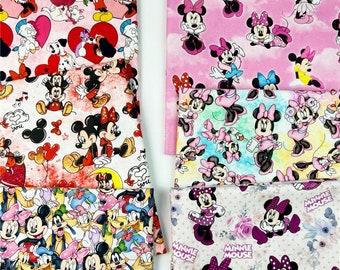 Disney Fabric Minnie Mouse Fabric Cartoon Anime Cotton Fabric By The Half Yard