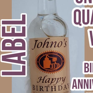 Sticker Label - Personalized Vodka Label, Birthday Custom Label, Custom Vodka Label, Liquor Labels, Customized Vodka Label, Vodka Label