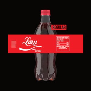Digital Download - Personalized Coke Label, Coke Bottle, Cola Label, Custom Pop Label, Printed Pop Label, Diet, Zero, Vanilla, Custom