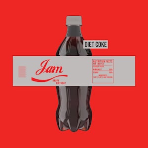 Digital Download - Personalized Diet Coke Label, Diet Coke Bottle, Diet Coke Label, Custom Pop Label, Printable Pop Label, Diet, Soda Label