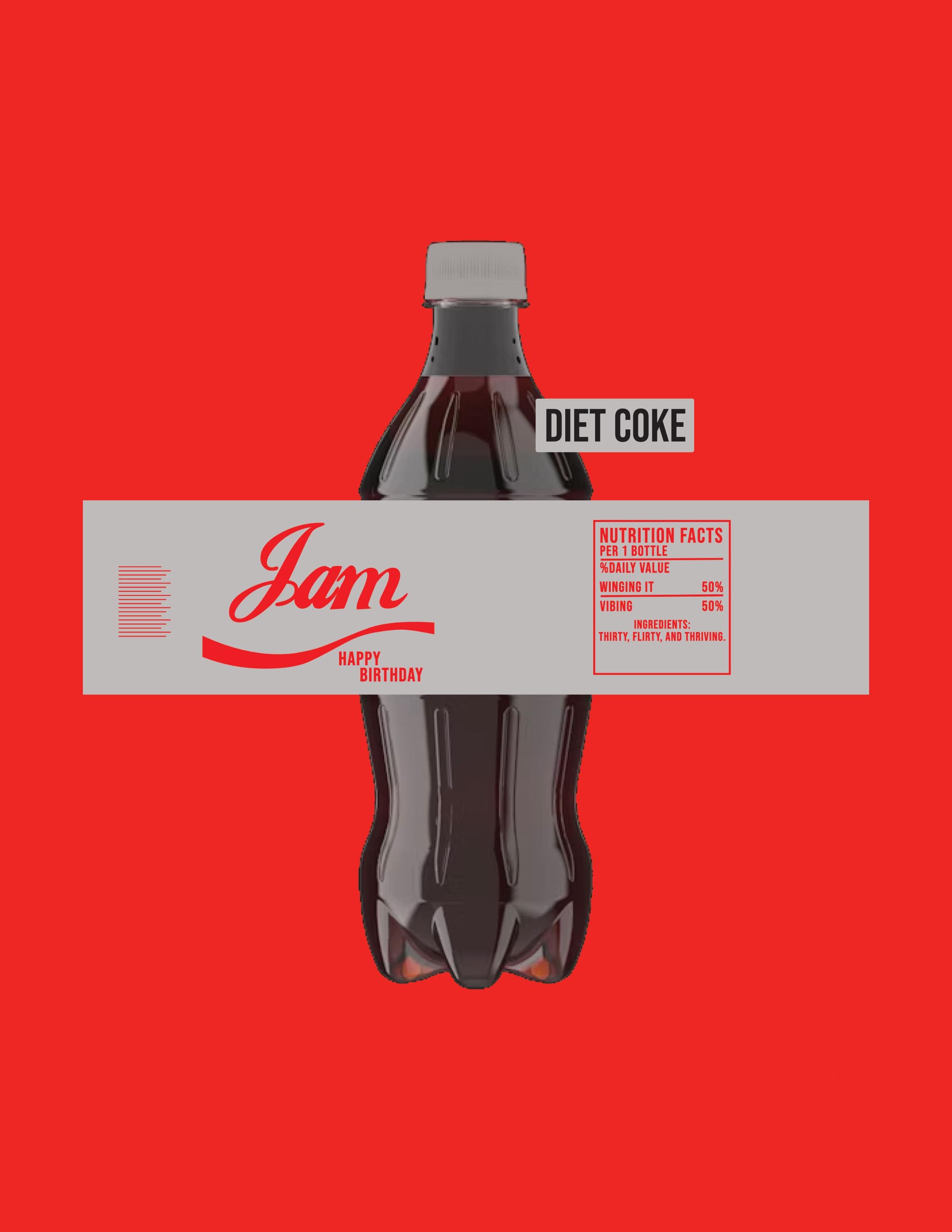 Coca Cola Voedingswaarde Etiket 20 Oz