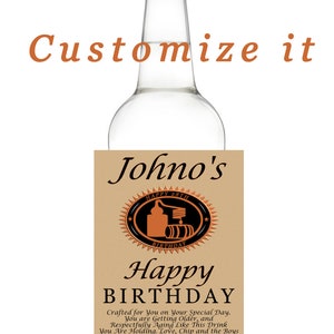 Digital Download - Personalized Vodka Label, Vodka Bottle, Vodka Label, Custom Vodka Label, Printed Vodka Label, Vodka, DIY
