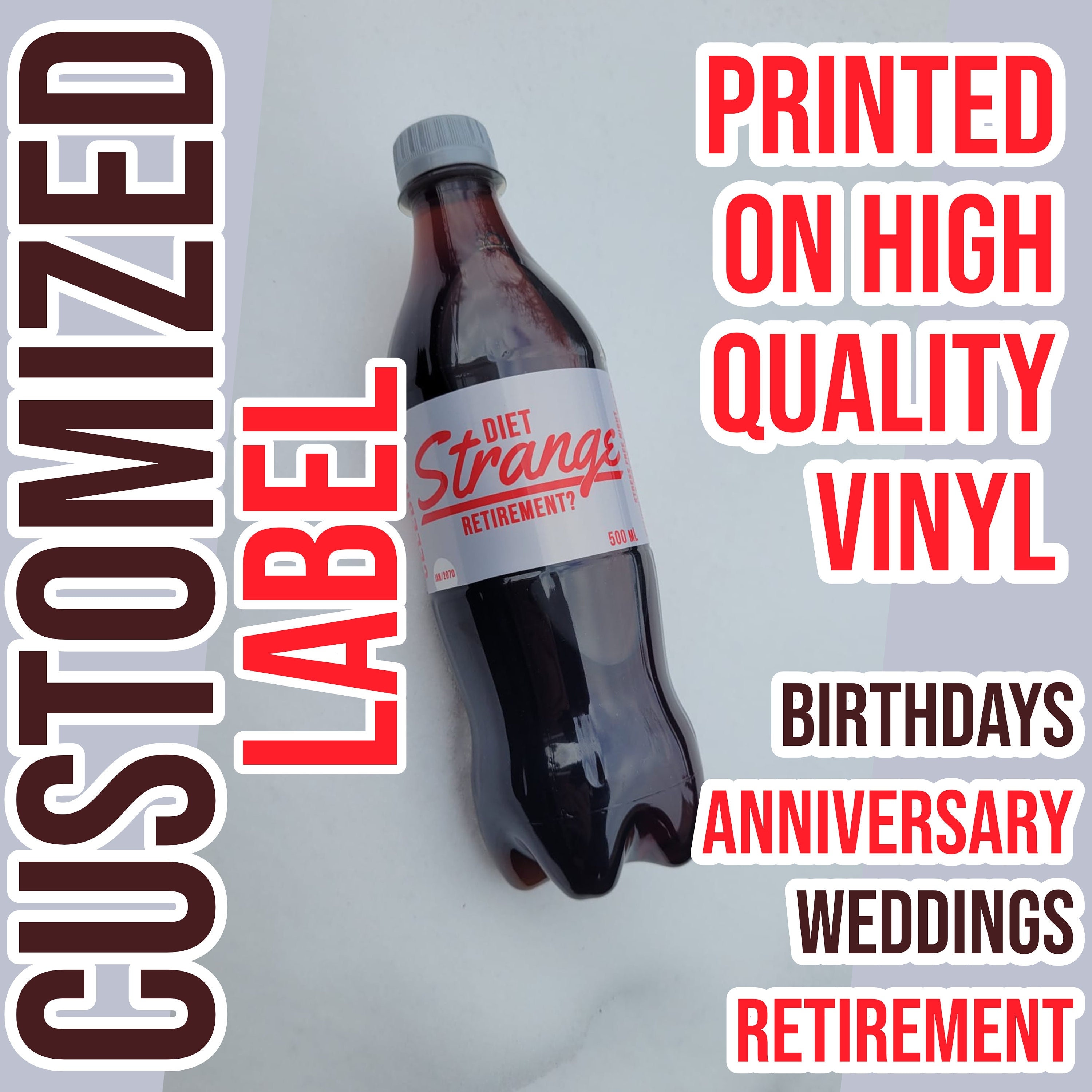 Sticker Label - Personalized Diet Coke Label, Diet Coke Bottle, Diet ... image.