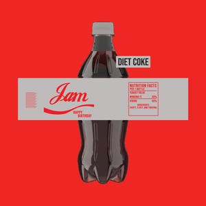 Diet Coke Custom Label Glass Bottle - Etsy