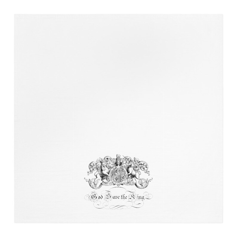 God Save the King Tea Towel 18th Century Design Etsy