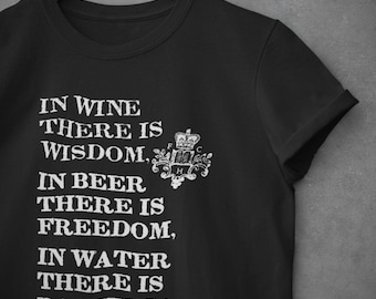In Wine there is Wisdom | Unisex Jersey Short Sleeve Tee | 18th century inspired design