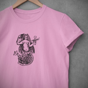 Meerjungfrau Unisex Jersey Kurzarm T-Shirt | 18. Jahrhundert Design