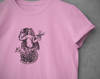 Mermaid Unisex Jersey Short Sleeve Tee | 18th century design