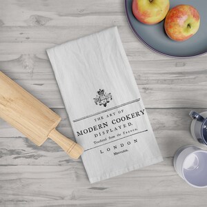 The Modern Cookery Displayed, London 1769 Tea Towel | 18th century inspired design