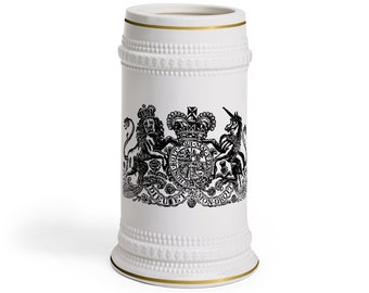 Royal Coat of Arms Beer Stein Mug | 18th century Inspired Design
