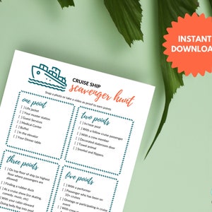 Cruise Scavenger Hunt Printable Download | Cruise Essentials | Cruise Game | PDF File