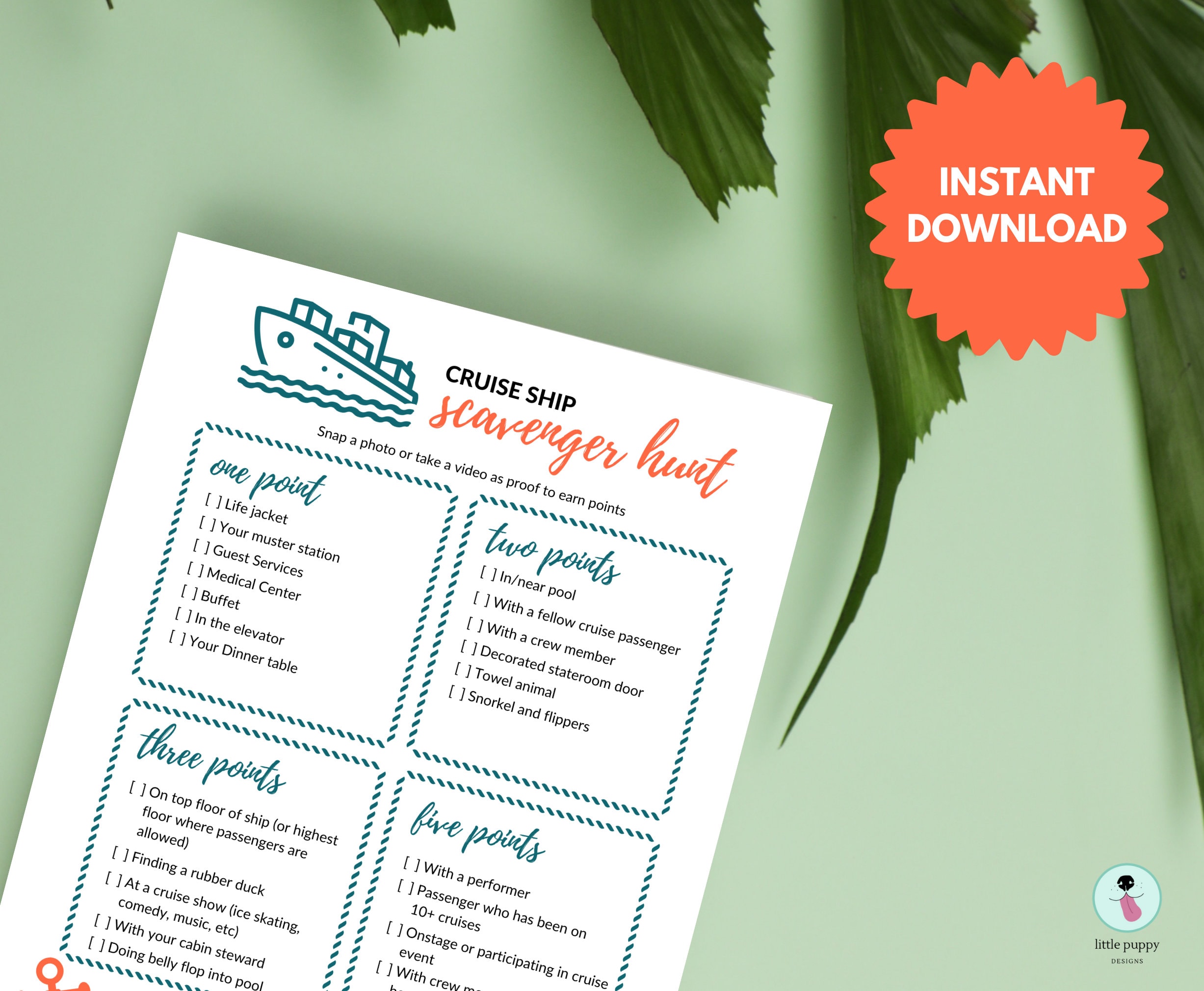 Cruise Scavenger Hunt Printable Download Cruise Essentials Etsy Australia