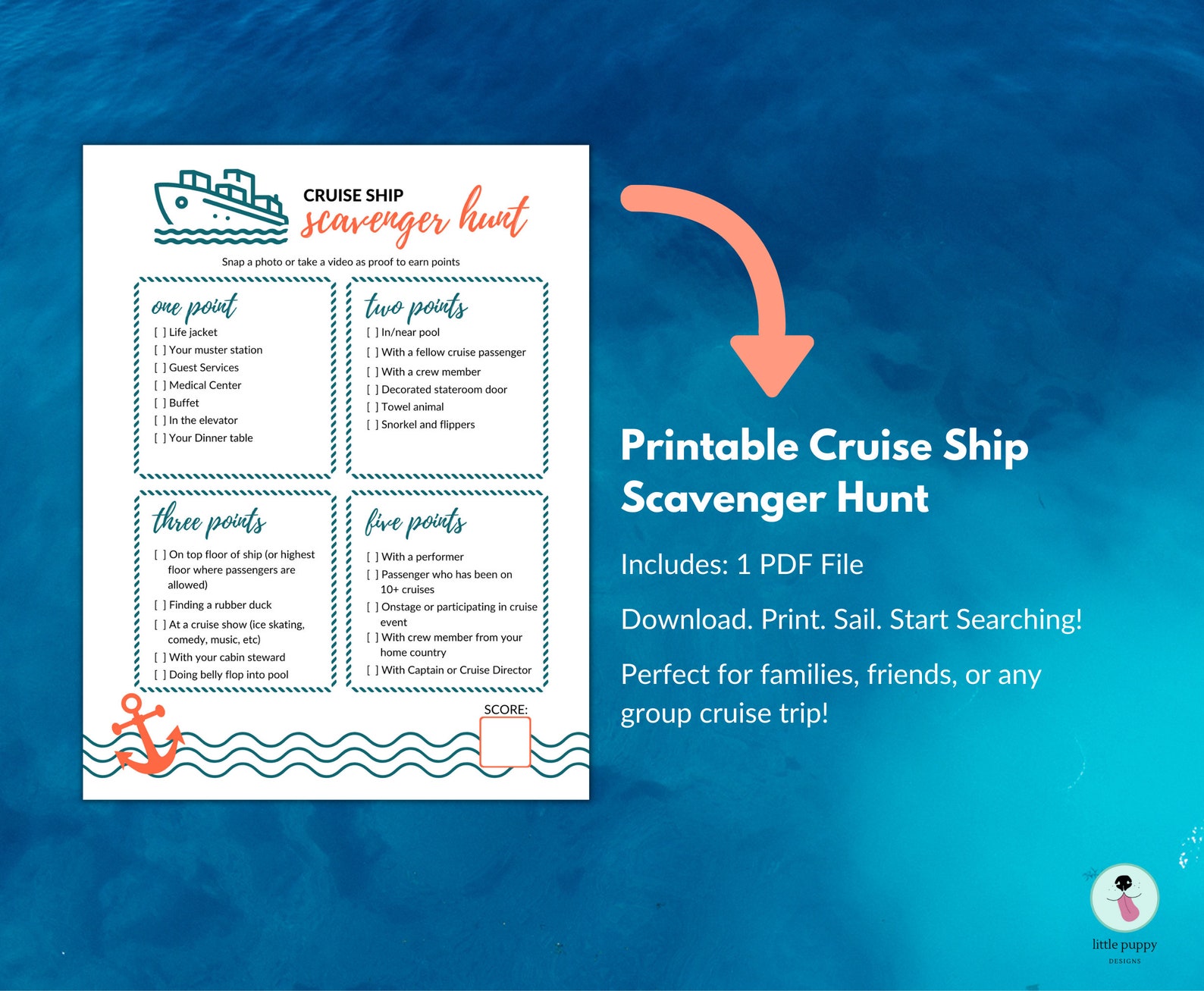 Cruise Scavenger Hunt Printable Download Cruise Essentials Etsy