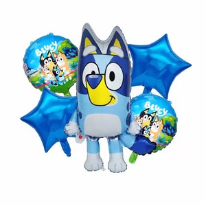 5PC Bluey Dog Party Balloon Set Party. Party Supplies and Decorations.