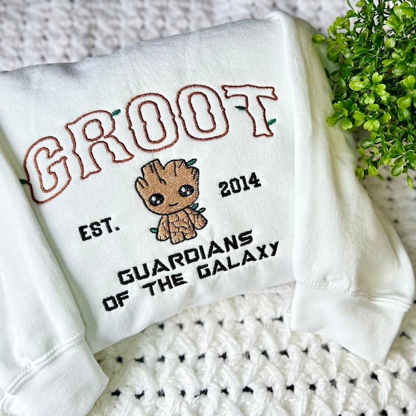 Inspired Guardians of the galaxy embroidered sweatshirt, I am groot embroidered sweatshirt, I am groot tshirt, guardians of the galaxy shirt