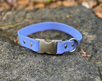 Quick Release BioThane Dog Collar: Waterproof, Stink-Proof, Stainless Steel Hardware - Handmade in MI