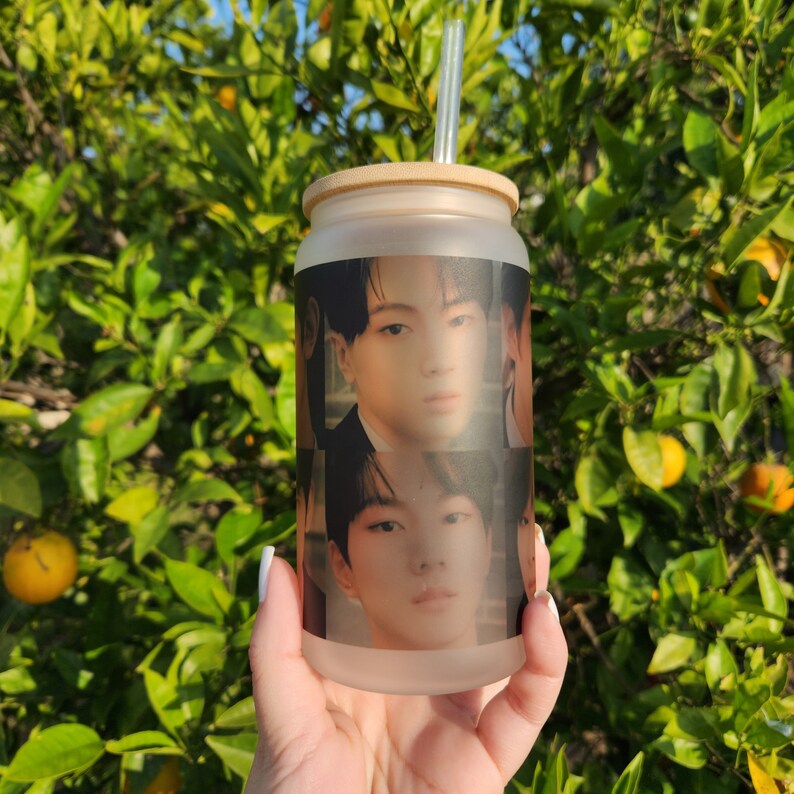 Enhyen KPOP Glass Cup Boy Band Frosted Glass Cup Glass Frosted Tumbler