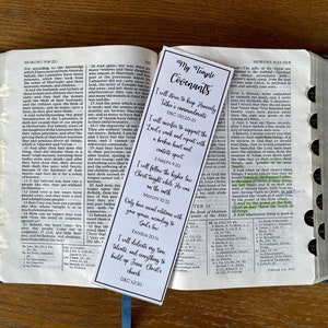 Baptism & Temple Covenants Bookmark - Church of Jesus Christ of Latter-day Saints