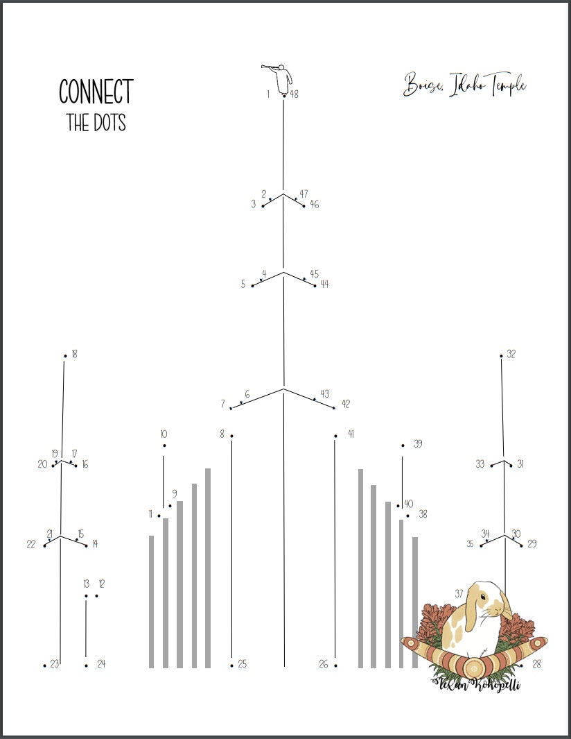 Printable Temple Dot to Dot Packet - Church of Jesus Christ of Latter ...