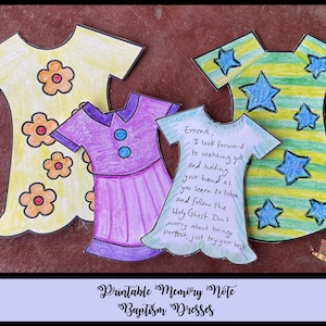 Robes de baptême imprimables - souvenir souvenir