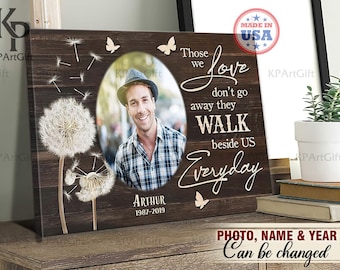 Those we love don't go away Canvas, Loss Of Mom, Dad, Daughter Son In Loving Memory Sympathy Canvas - Memorial Canvas, Heaven canvas Art