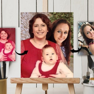 Combine Photos Add Deceased Loved One to Photo  Add Person Custom gift and memorial Gift for Dad Mom Merge Combine Photos Digital art Gift