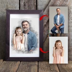 Add Deceased Loved One to Photo, Add Person to Photo Memorial Gift Family Portrait Different Photos Combine Photos, Gift for Dad Mom Digital