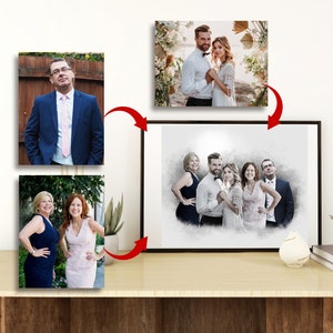 Add Deceased Loved One to Photo, Add Person to Photo Memorial Gift Family Portrait Different Photos Combine Photos, Gift for Dad Mom Digital