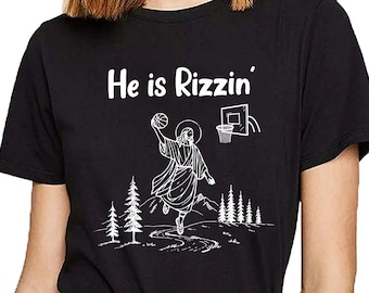 He is Risen Funny Easter Svg of Jesus Playing Basketball, Retro Y2K Christian Faith Religious Png, Christian Easter Png, Funny Easter Png